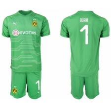 Dortmund #1 Burki Green Goalkeeper Soccer Club Jersey