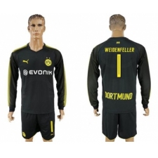 Dortmund #1 Weidenfeller Away Long Sleeves Soccer Club Jersey