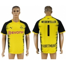 Dortmund #1 Weidenfeller Yellow Soccer Club Jersey