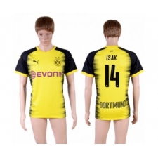 Dortmund #14 Isak Yellow Soccer Club Jersey