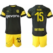 Dortmund #15 Toljan Away Soccer Club Jersey