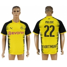 Dortmund #22 Pulisic Yellow Soccer Club Jersey