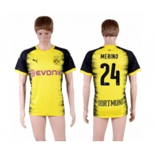 Dortmund #24 Merino Yellow Soccer Club Jersey