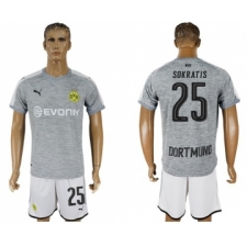 Dortmund #25 Sokratis Grey Soccer Club Jersey
