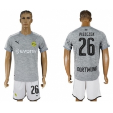 Dortmund #26 Piszczek Grey Soccer Club Jersey