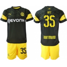 Dortmund #35 Hitz Away Soccer Club Jersey