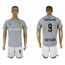 Dortmund #9 Yarmolenko Grey Soccer Club Jersey