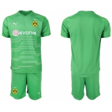 Dortmund Blank Green Goalkeeper Soccer Club Jersey