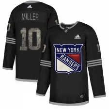 Men's Adidas New York Rangers #10 J  T  Miller Black Authentic Classic Stitched NHL Jersey