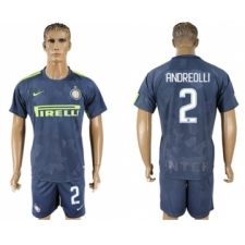 Inter Milan #2 Andreolli Sec Away Soccer Club Jersey