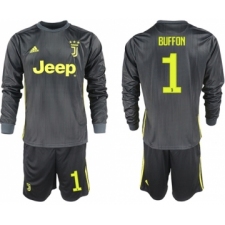 Juventus #1 Buffon Third Long Sleeves Soccer Club Jersey