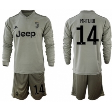 Juventus #14 Matuidi Away Long Sleeves Soccer Club Jersey