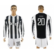 Juventus #20 Pjaca Home Long Sleeves Soccer Club Jersey
