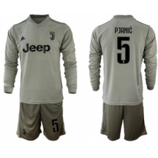 Juventus #5 Pjanic Away Long Sleeves Soccer Club Jersey