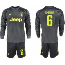 Juventus #6 Khedira Third Long Sleeves Soccer Club Jersey