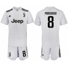 Juventus #8 Marchisio White Soccer Club Jersey