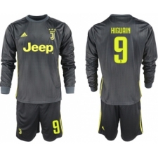 Juventus #9 Higuain Third Long Sleeves Soccer Club Jersey