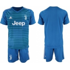 Juventus Blank Blue Goalkeeper Soccer Club Jersey