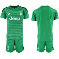 Juventus Blank Green Goalkeeper Soccer Club Jersey
