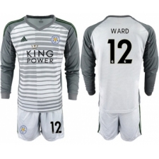 Leicester City #12 Ward Grey Goalkeeper Long Sleeves Soccer Club Jersey