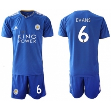 Leicester City #6 Evans Home Soccer Club Jersey