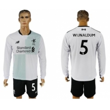 Liverpool #5 Wijnaldum Away Long Sleeves Soccer Club Jersey