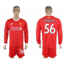 Liverpool #56 Randall Home Long Sleeves Soccer Club Jersey