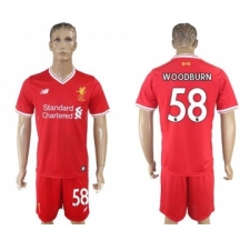 Liverpool #58 Woodburn Red Home Soccer Club Jersey