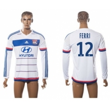 Lyon #12 FERRI Home Long Sleeves Soccer Club Jersey