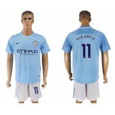 Manchester City #11 Kolarov Home Soccer Club Jersey