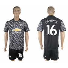 Manchester United #16 Carrick Black Soccer Club Jersey