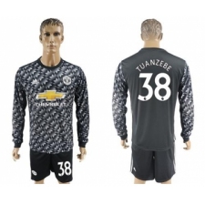 Manchester United #38 Tuanzebe Black Long Sleeves Soccer Club Jersey