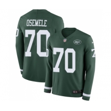 Men's New York Jets #70 Kelechi Osemele Limited Green Therma Long Sleeve Football Jersey