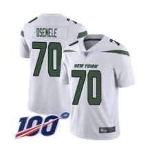 Men's New York Jets #70 Kelechi Osemele White Vapor Untouchable Limited Player 100th Season Football Jersey