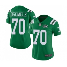 Women's New York Jets #70 Kelechi Osemele Limited Green Rush Vapor Untouchable Football Jersey