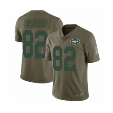 Youth New York Jets #82 Jamison Crowder Limited Olive 2017 Salute to Service Football Jersey