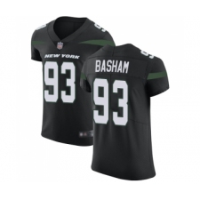 Men's New York Jets #93 Tarell Basham Black Alternate Vapor Untouchable Elite Player Football Jersey