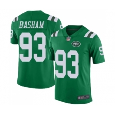 Men's New York Jets #93 Tarell Basham Elite Green Rush Vapor Untouchable Football Jersey