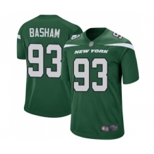 Men's New York Jets #93 Tarell Basham Game Green Team Color Football Jersey