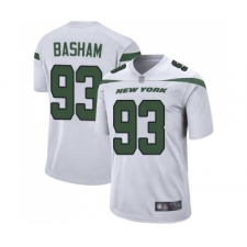 Men's New York Jets #93 Tarell Basham Game White Football Jersey