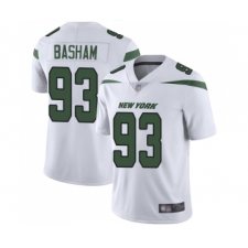 Men's New York Jets #93 Tarell Basham White Vapor Untouchable Limited Player Football Jersey