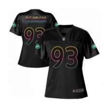 Women's New York Jets #93 Tarell Basham Game Black Fashion Football Jersey