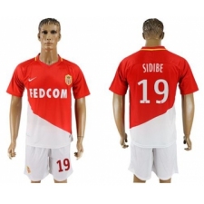 Monaco #19 Sidibe Home Soccer Club Jersey