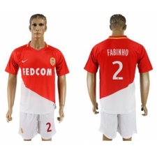 Monaco #2 Fabinho Home Soccer Club Jersey