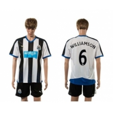 Newcastle #6 WILLIAMSON Home Soccer Club Jersey