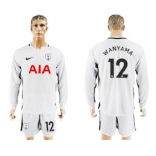 Tottenham Hotspur #12 Wanyama Home Long Sleeves Soccer Club Jersey
