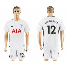 Tottenham Hotspur #12 Wanyama White Home Soccer Club Jersey