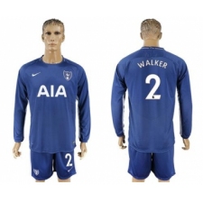 Tottenham Hotspur #2 Walker Away Long Sleeves Soccer Club Jersey