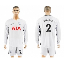 Tottenham Hotspur #2 Walker Home Long Sleeves Soccer Club Jersey