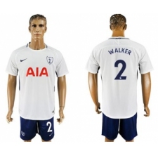 Tottenham Hotspur #2 Walker White Blue Soccer Club Jersey